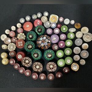 Assorted gorgeous antique buttons